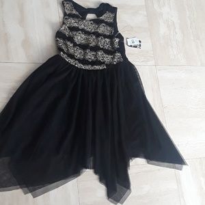 Black and gold night dress